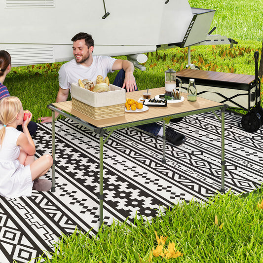 [vendor] Folding Camping Table, Adjustable Height Aluminum Table,