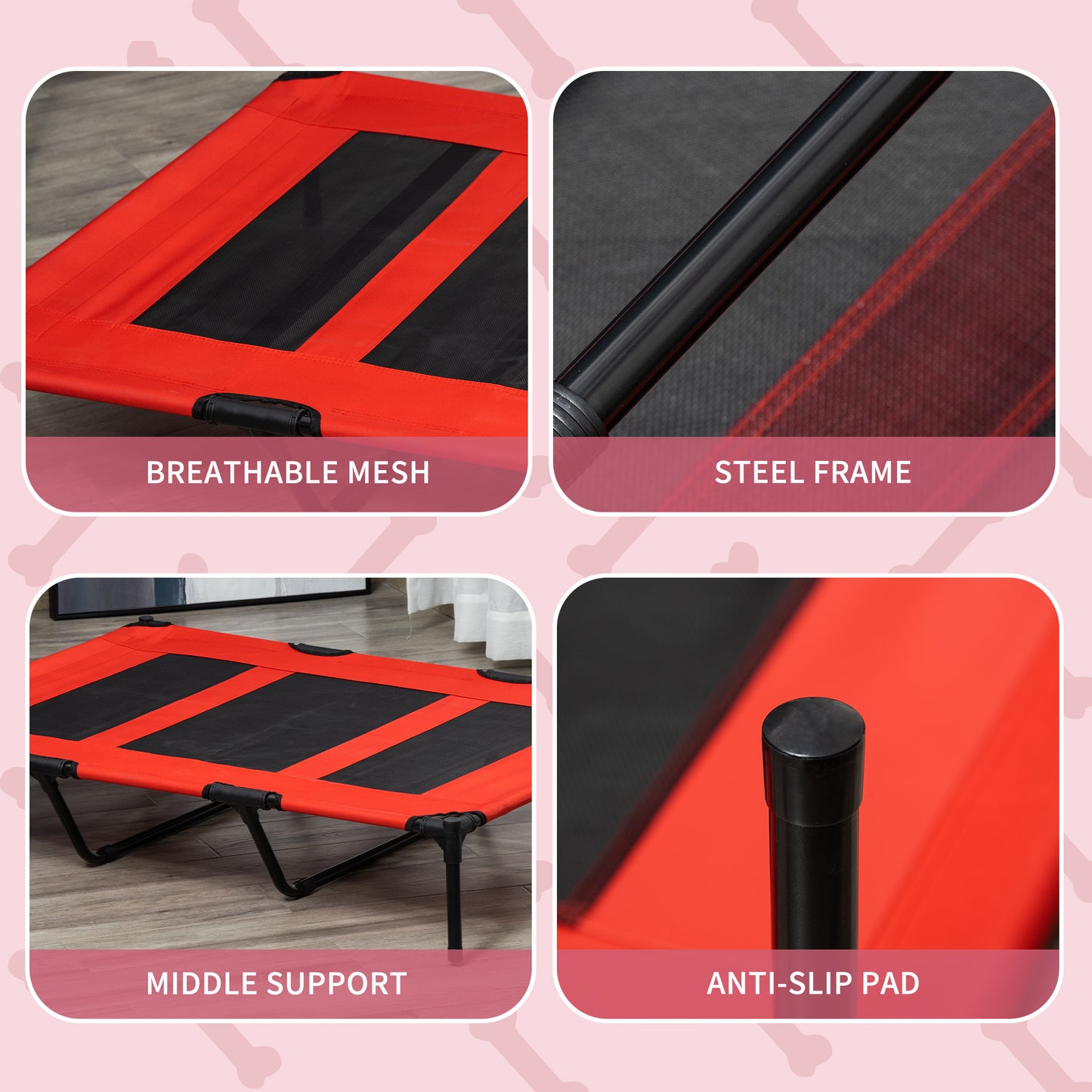 [vendor] XL Elevated Dog Bed, Outdoor Raised Dog Bed, Portable Pet Cot