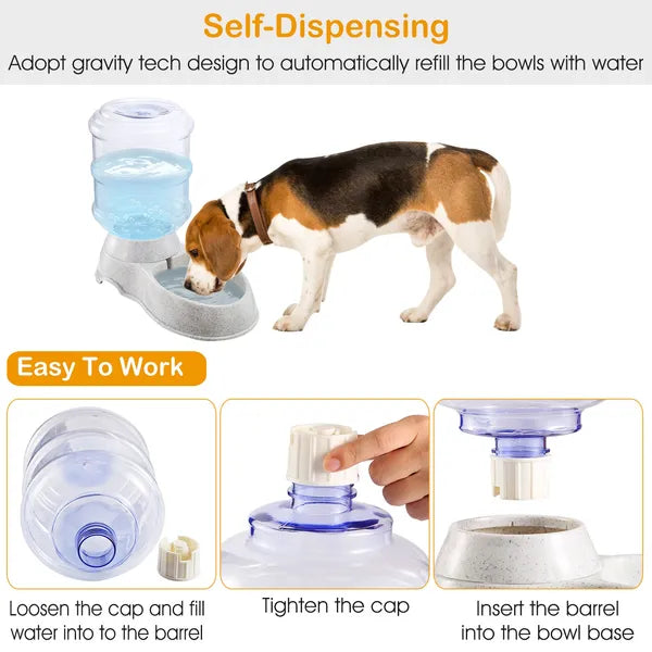 [vendor] 3.5L/1Gal Pet Water Dispenser Self-Dispensing Gravity Pets Water