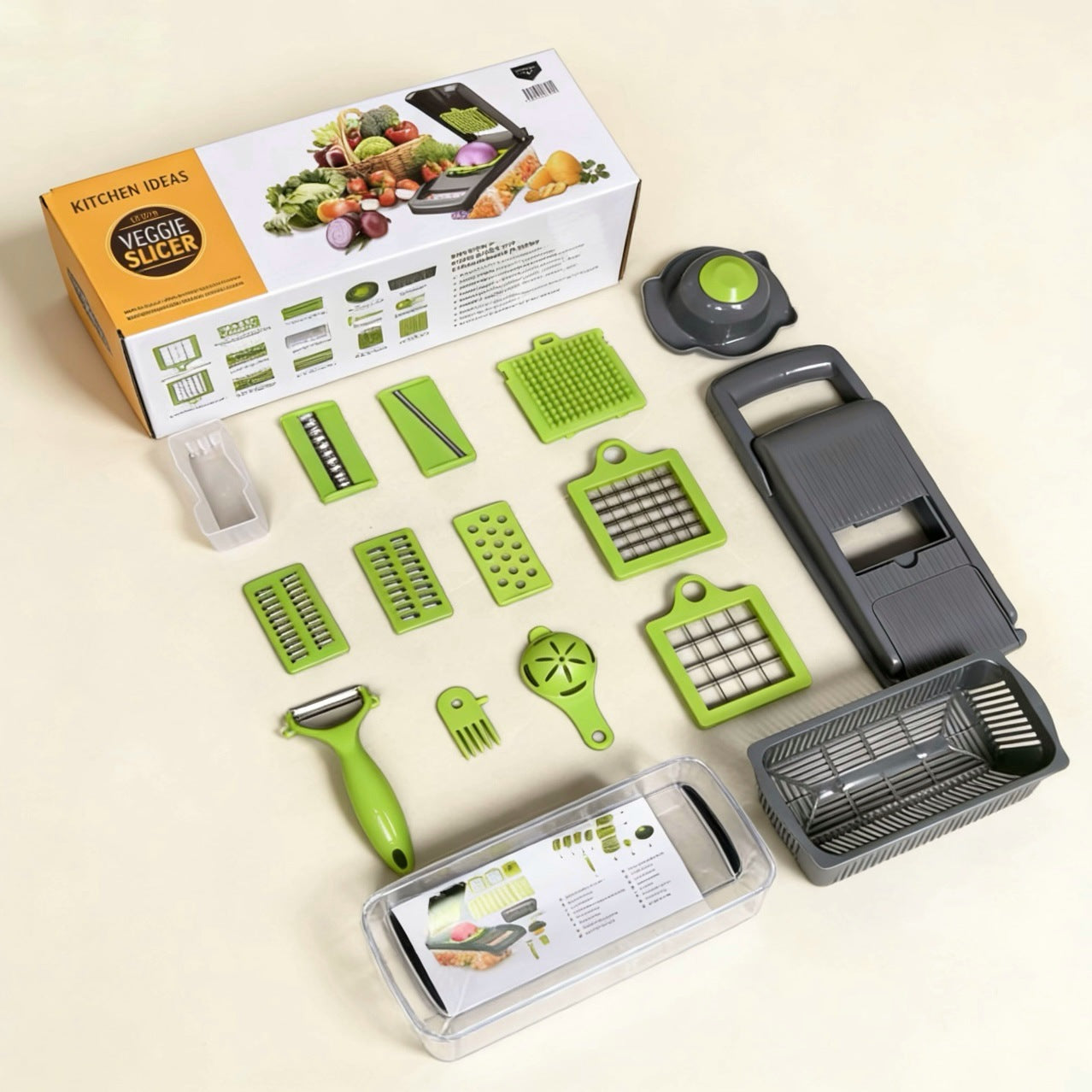 [vendor] 16 In 1 Vegetable Chopper Fruit Salad Mandolin Slicer