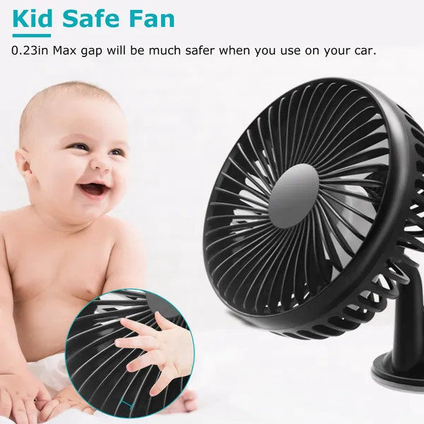 [vendor] Car Cooling Fan Portable Rotatable USB Vehicle Fan