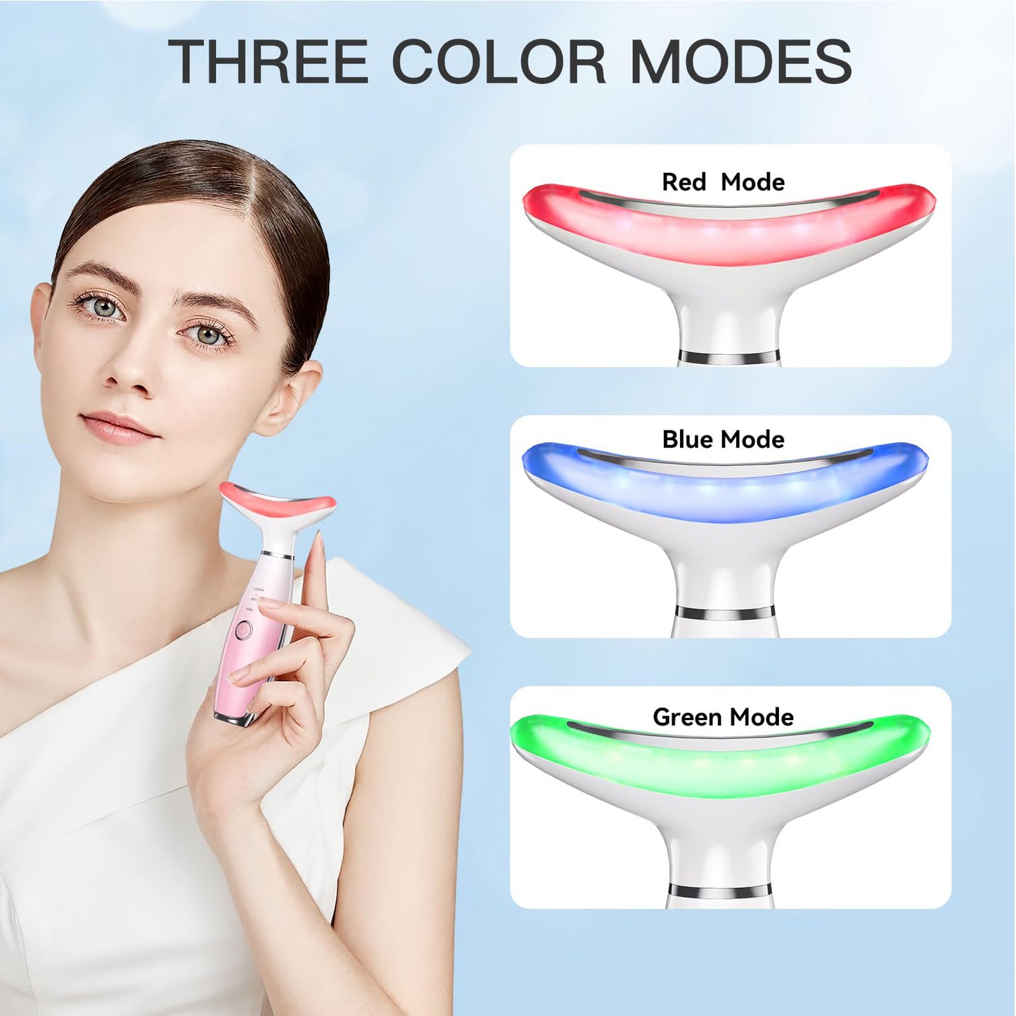 [vendor] Neck Face Massager, Skin Care Face Massage Tool, 3-in-1