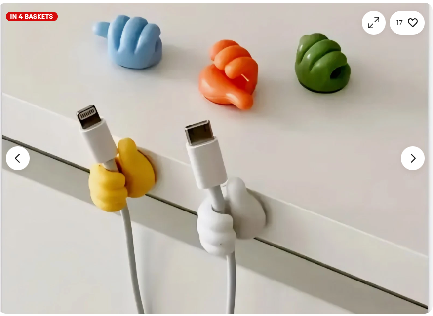 [vendor] 10Pcs Thumb Shape Key Hooks Multifunctional Clip Holder