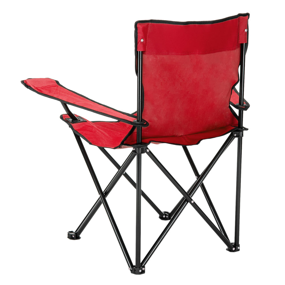 [vendor] Camping Chair, Black Frame Red Oxford Cloth
