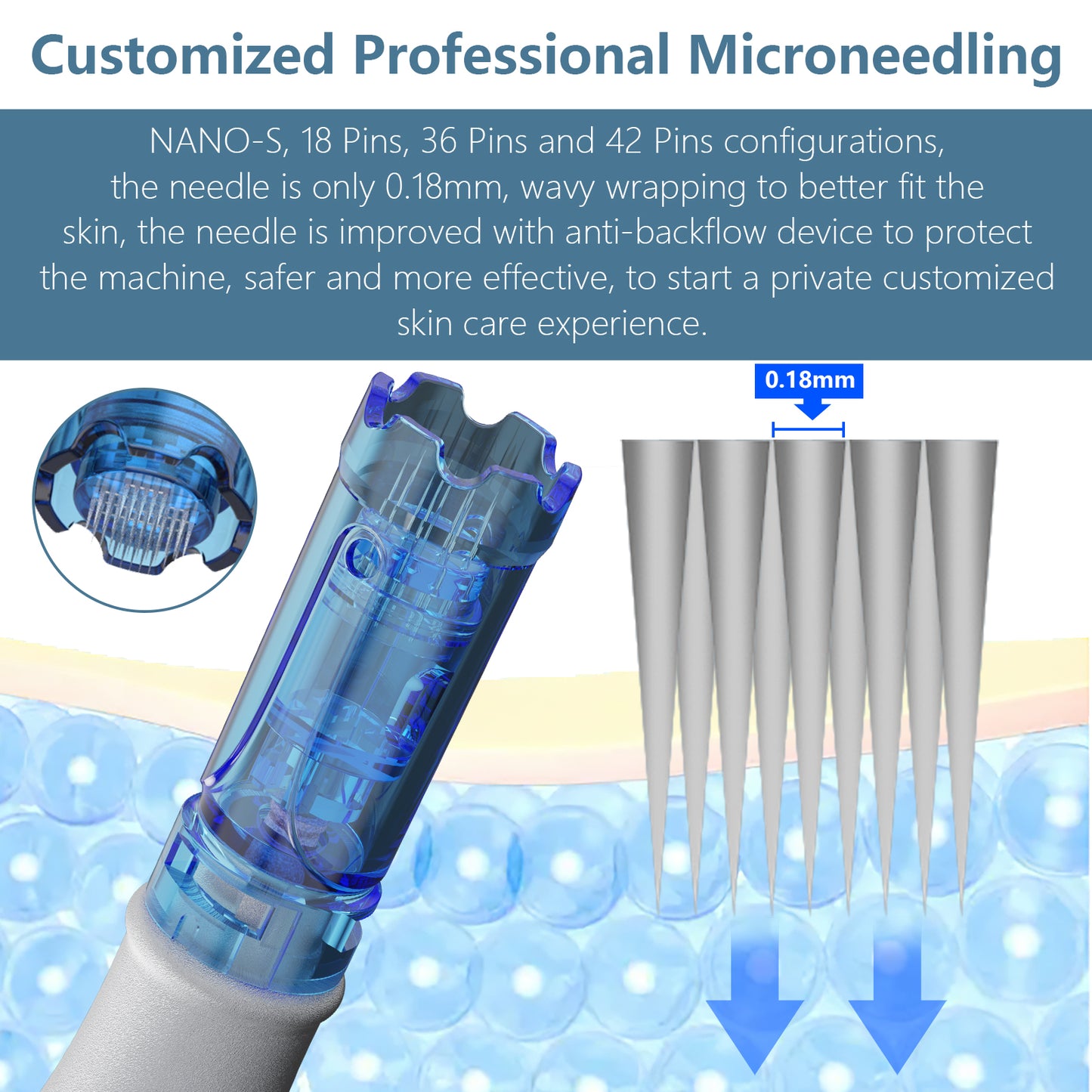 [vendor] Electric Microneedle Derma Roller Pen With 15pcs