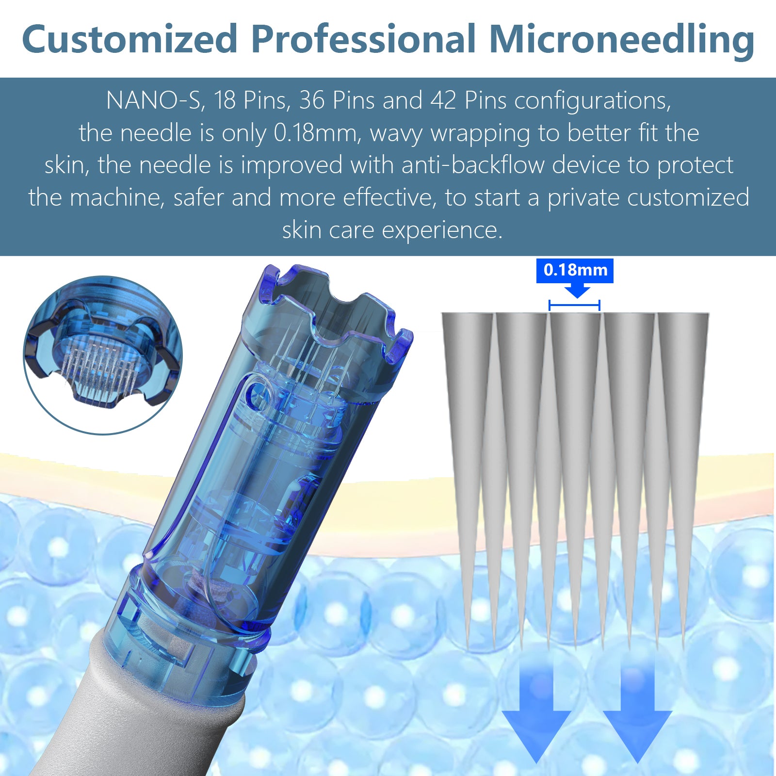 [vendor] Electric Microneedle Derma Roller Pen With 15pcs