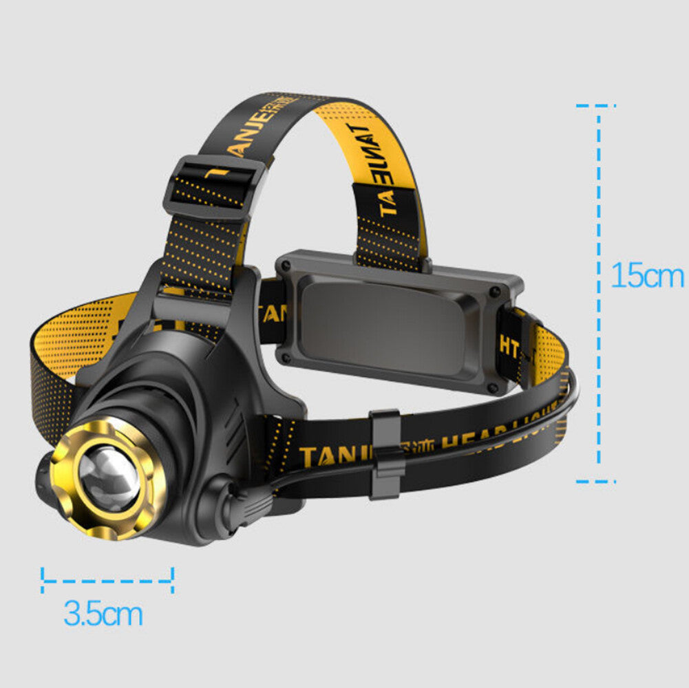 [vendor] LED Headlamp Rechargeable Head Torch Zoom Headlight Lamp