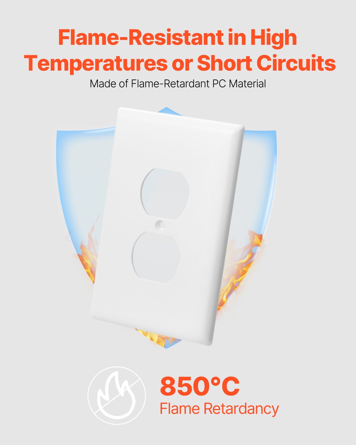 [vendor] 1-Gang Duplex Outlet Covers, 10 Pack Standard Size Wall