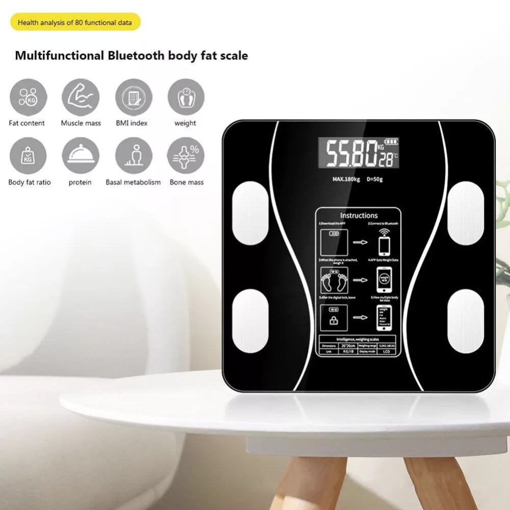 [vendor] Body Fat Scale 180kg Bluetooth Smart BMI Digital