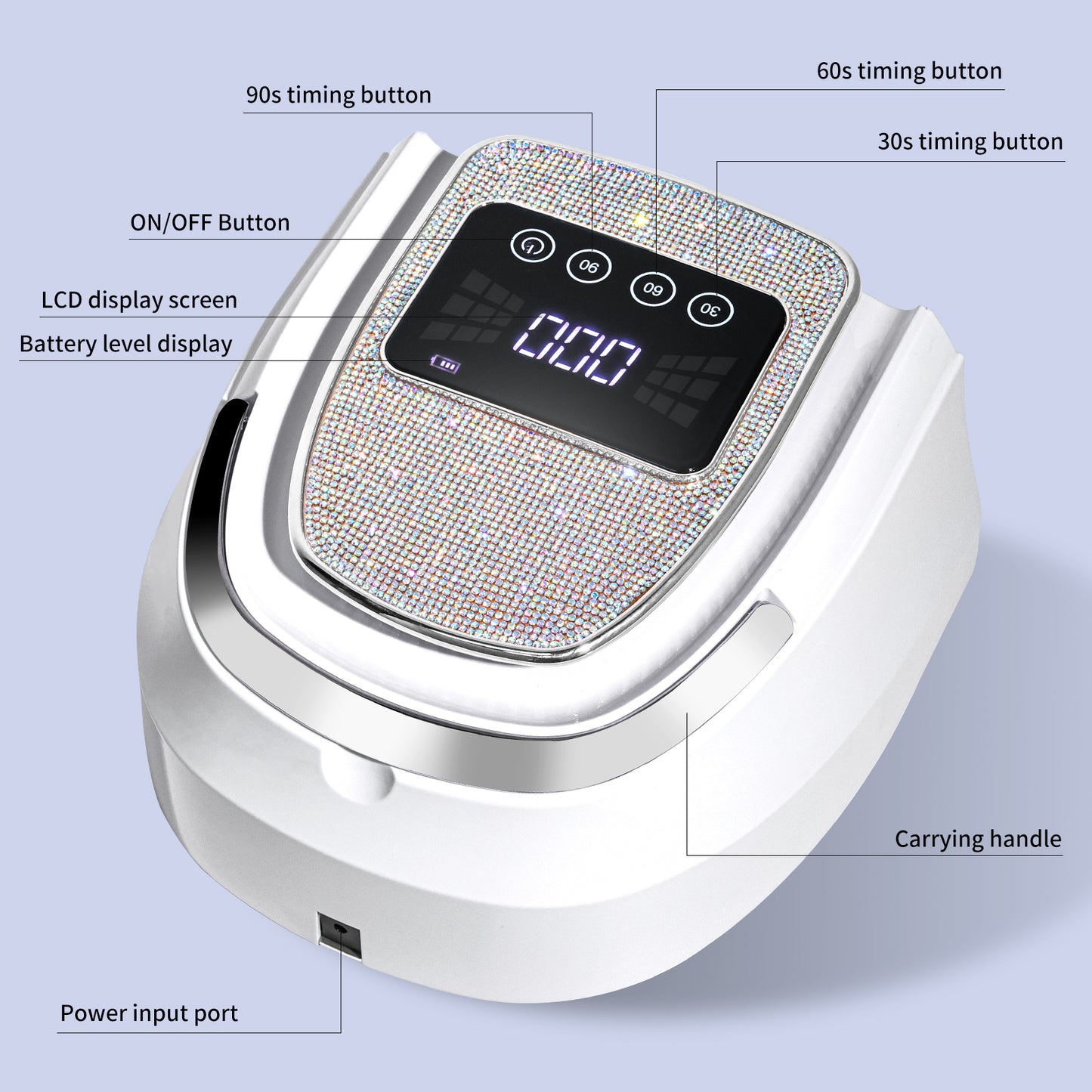 [vendor] Rechargeable UV LED Nail Lamp, Cordless Nail Lamp For