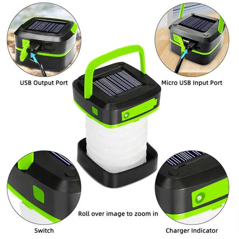 [vendor] Solar Camping Lantern, Rechargeable, Foldable,