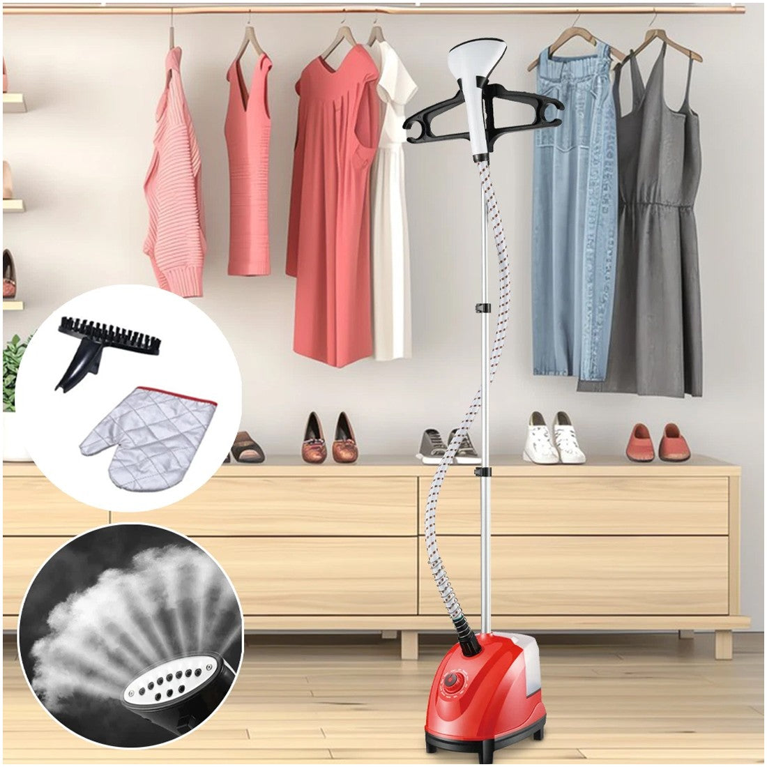 [vendor] 1800W Upright Vertical Garment Clothes Steamer 1.5L 11