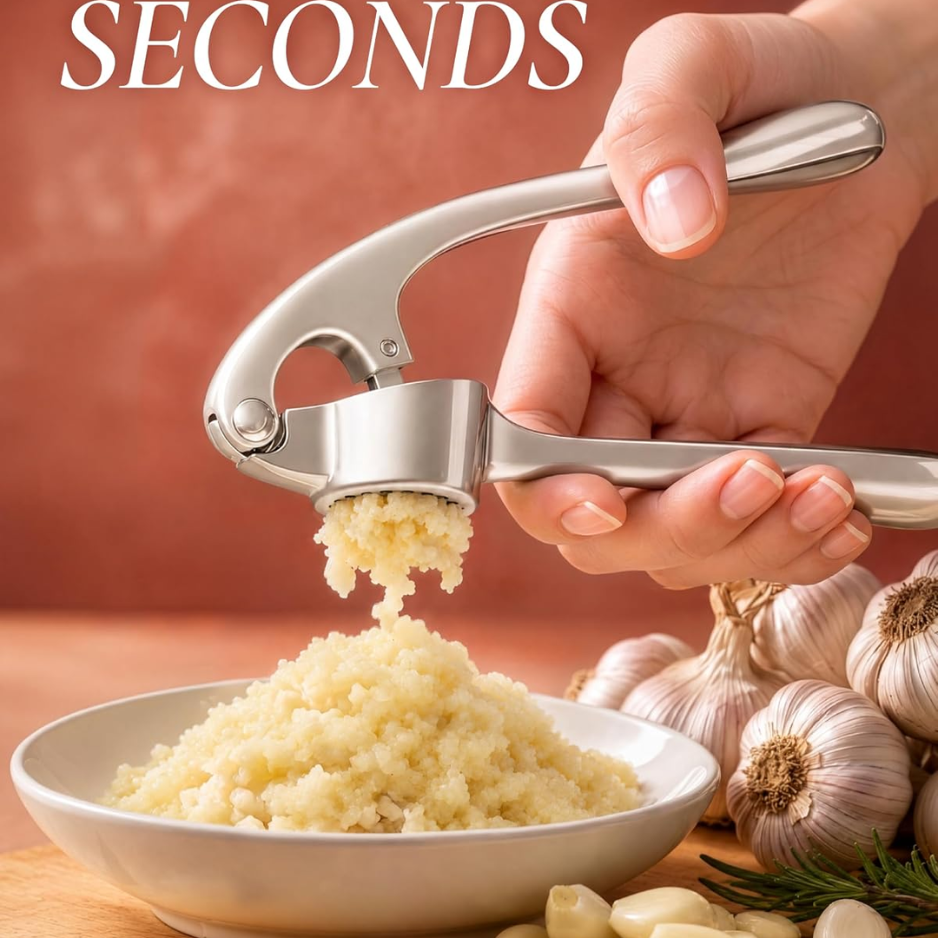 [vendor] Premium Rust-Proof Garlic Press Set - Easy-Squeeze