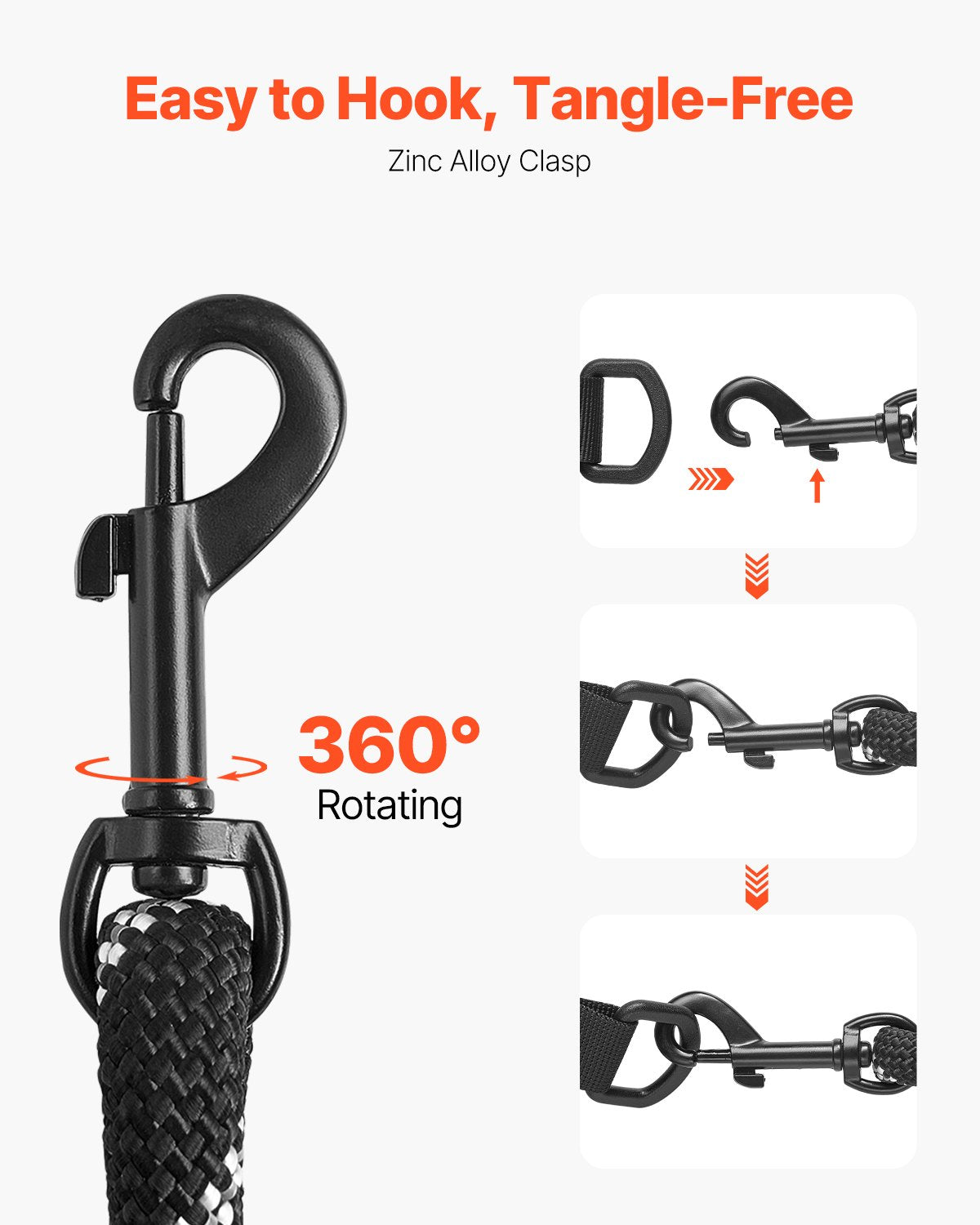 [vendor] Rope Dog Leash, 6ft Heavy Duty Dog Leash With Comfortable Padded