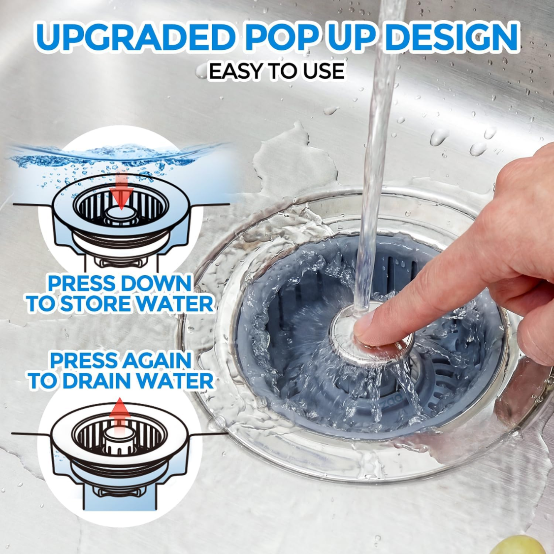 [vendor] Sink Drain Strainer Sink Stopper Kitchen Drain, 3 In 1
