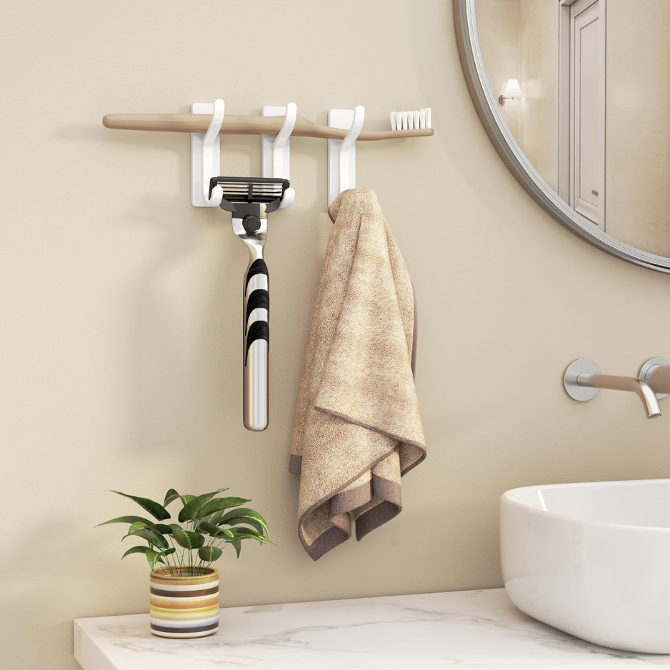 [vendor] Wall Coat Hooks Heavy Duty Stick-On Door Hanger Metal
