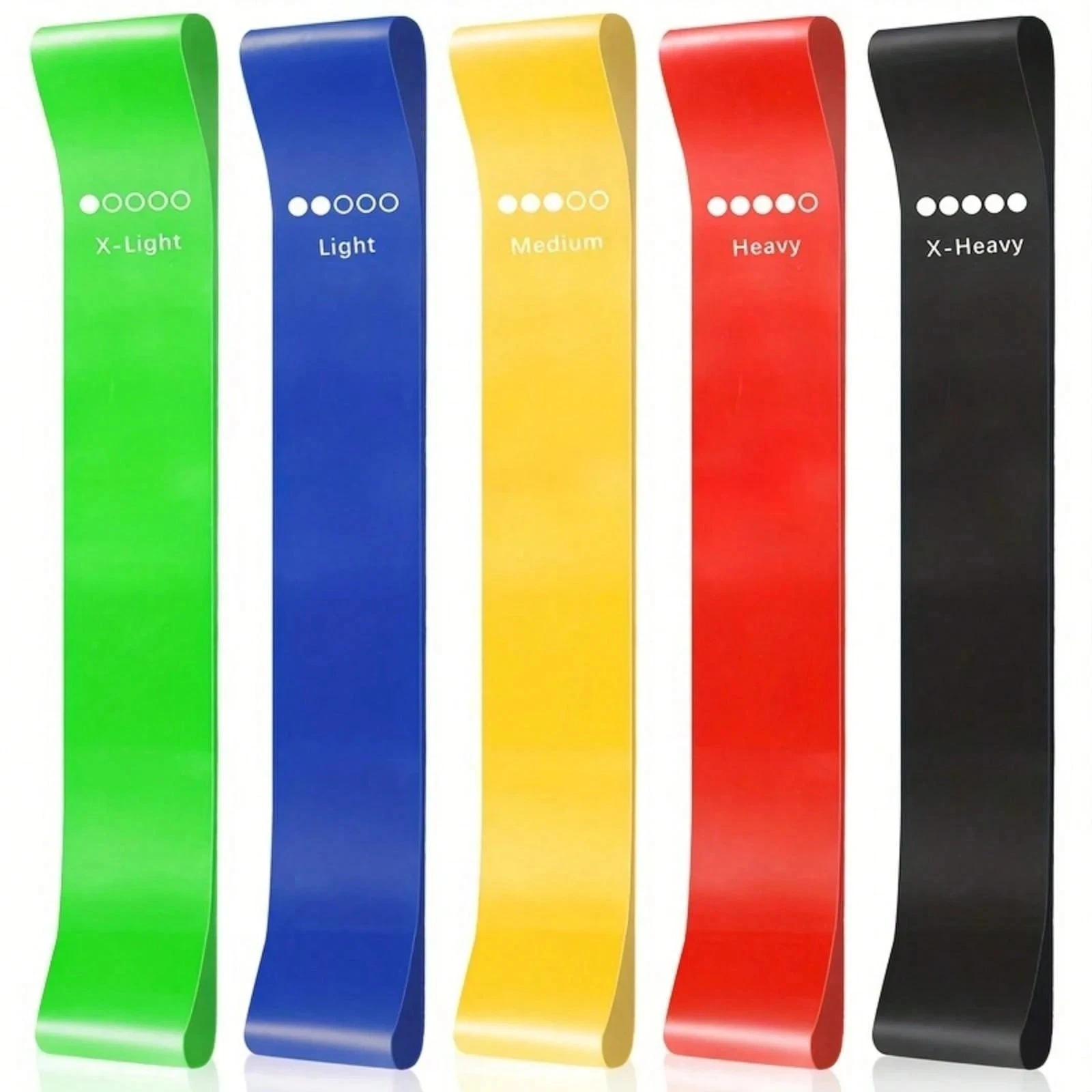 [vendor] Resistance Bands Loop Set Of 5 Exercise Strength Workout