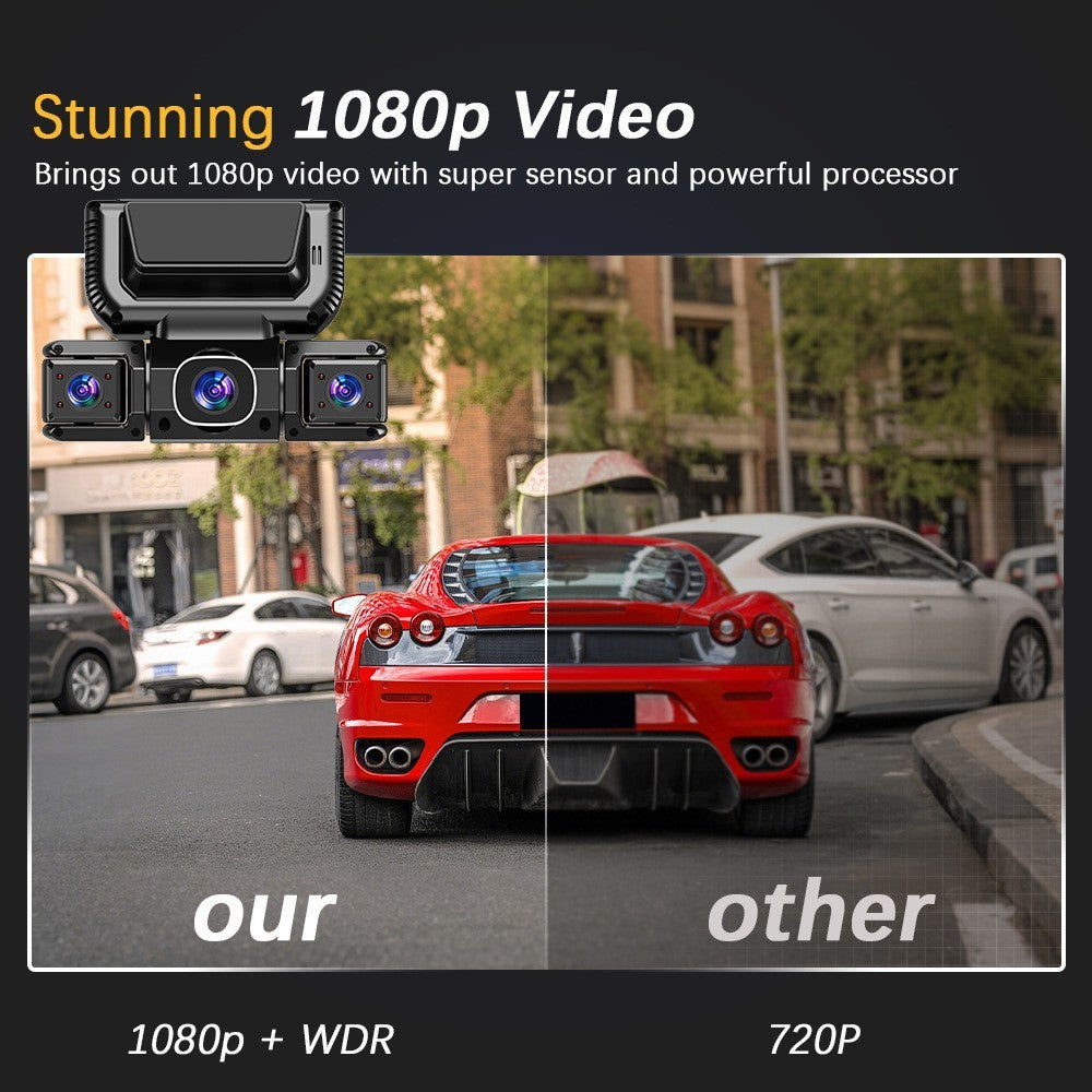 [vendor] 5G WiFi Dash Cam 4 Channel 360 Front Rear Inside
