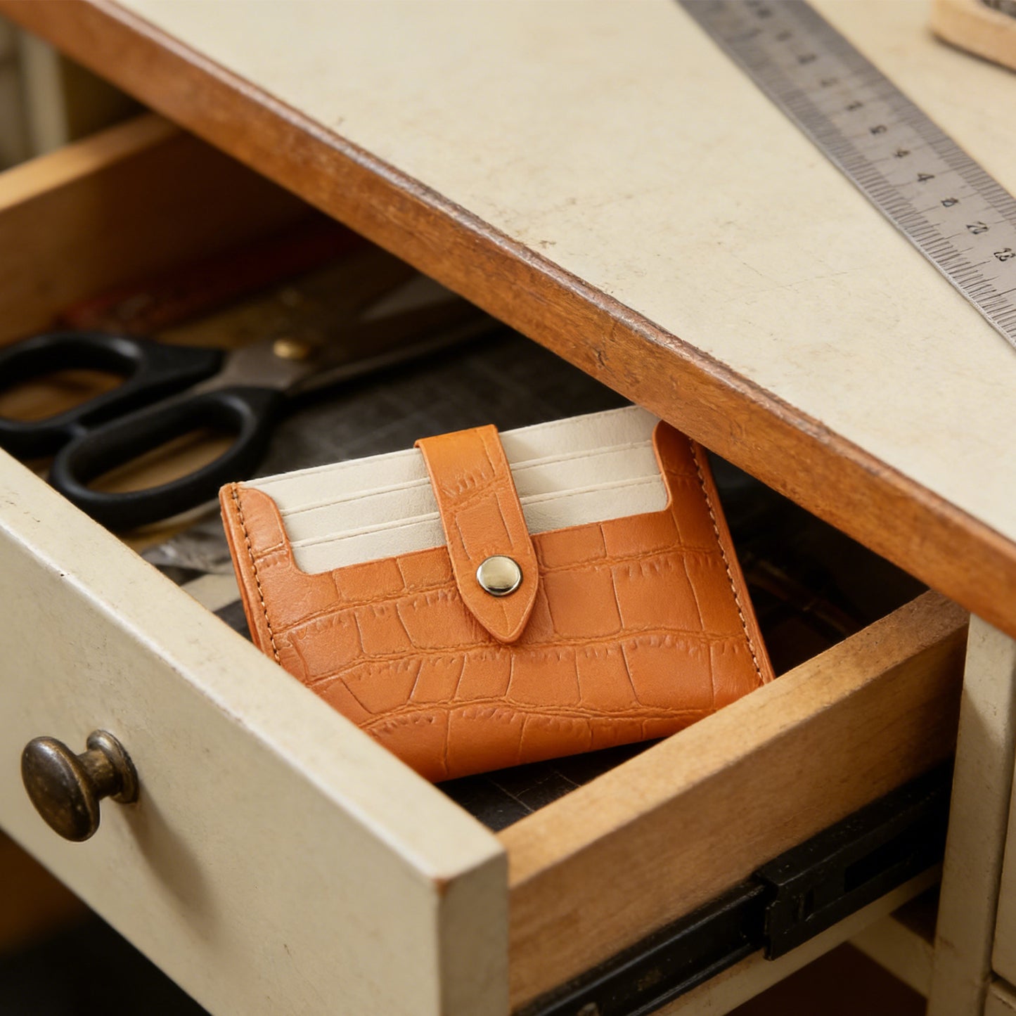 [vendor] Simple Card Holder-Orange 6670