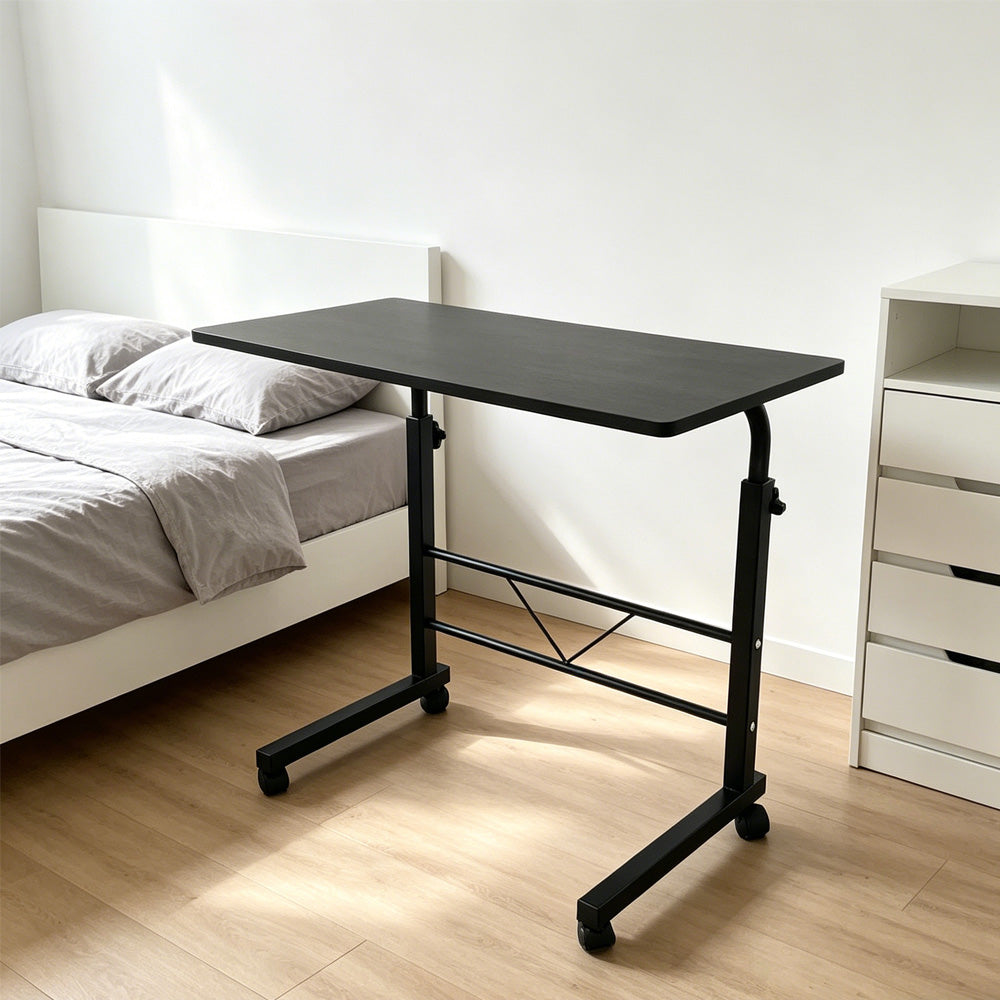 [vendor] 80cm Adjustable Tray Table Rolling Sofa Side Snack Table