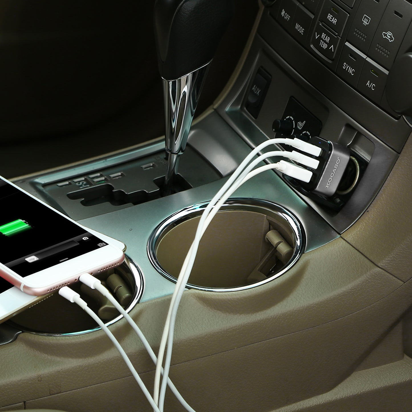 [vendor] 1Pc 3Port USB Car Charger 30W 5.5A For IOS Phone 16 15
