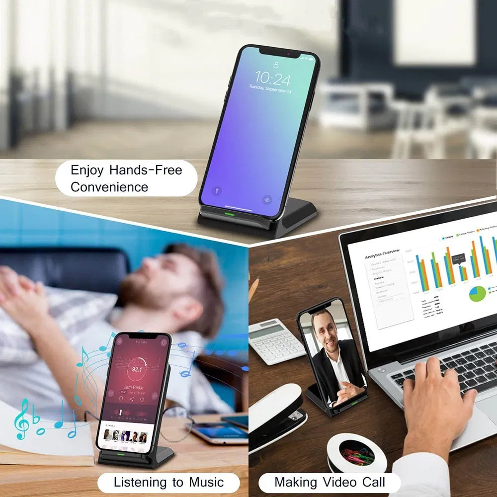 [vendor] Qi Wireless Fast Charger Charging Pad Stand Dock For