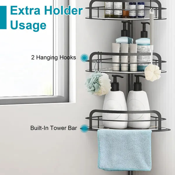 [vendor] Rust-Resistant Corner Shower Caddy For Bathroom 4 Height