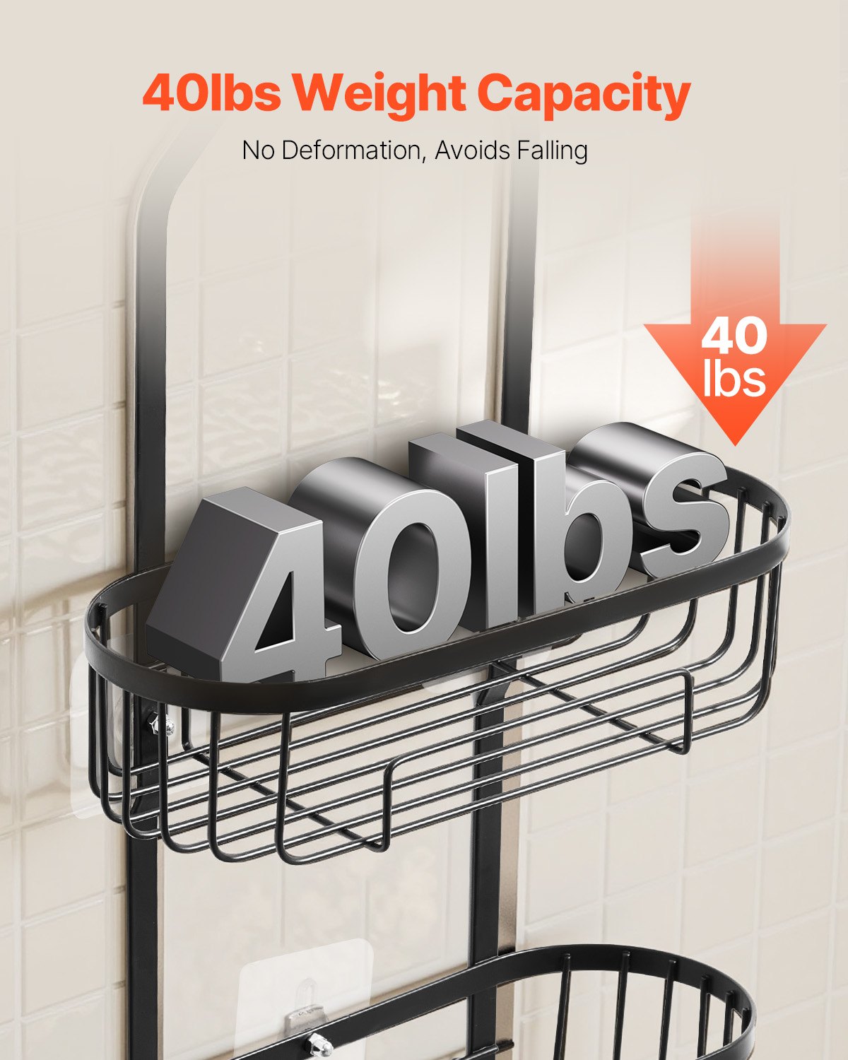 [vendor] Shower Caddy, 3-Tier Hanging Bathroom Shower Storage