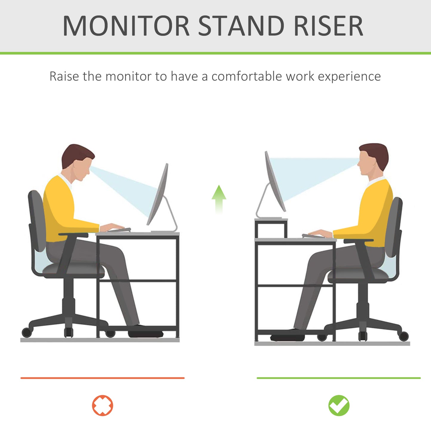 [vendor] Monitor Riser Laptop PC Plinth Stand TV Computer Desktop