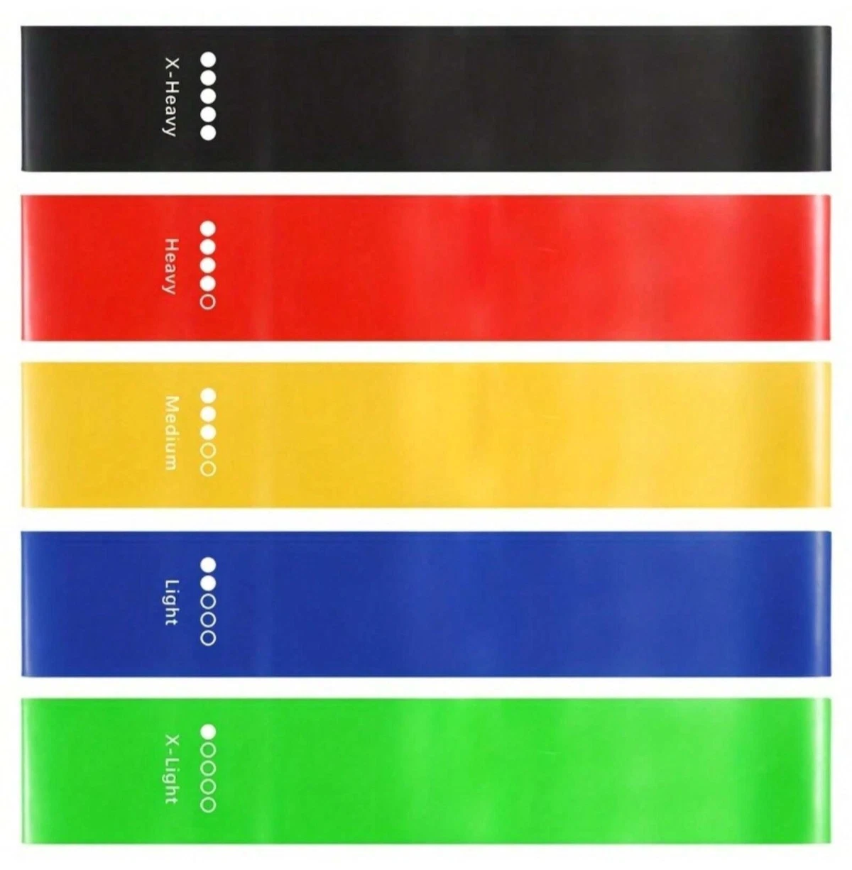 [vendor] Resistance Bands Loop Set Of 5 Exercise Strength Workout