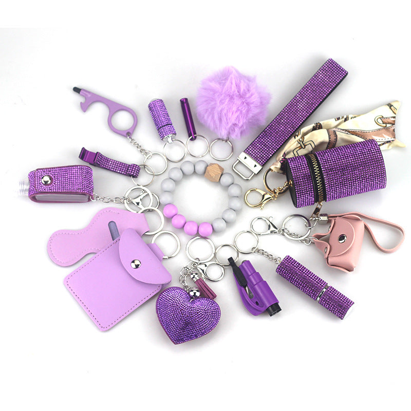 [vendor] Diving Fabric Self-defense Alarm Keychain