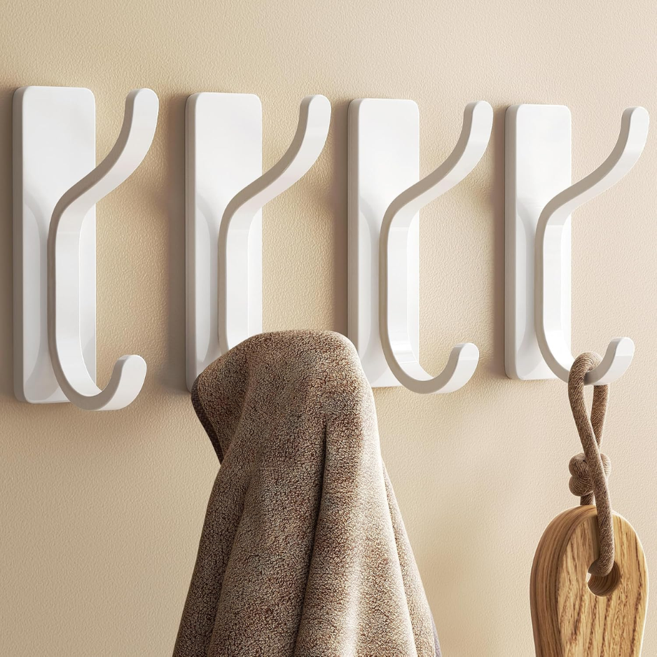 [vendor] Wall Coat Hooks Heavy Duty Stick-On Door Hanger Metal
