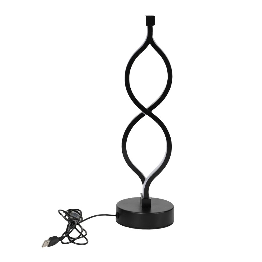 [vendor] 2Pcs Modern Wave-Shaped USB Desk Lamp With 3-Color