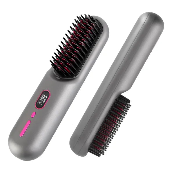 [vendor] Cordless Negative Ion Hair Straightener Brush