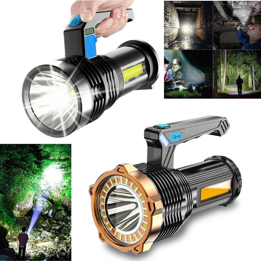 [vendor] LED Flashlight Tactical USB Rechargeable Torch COB Work