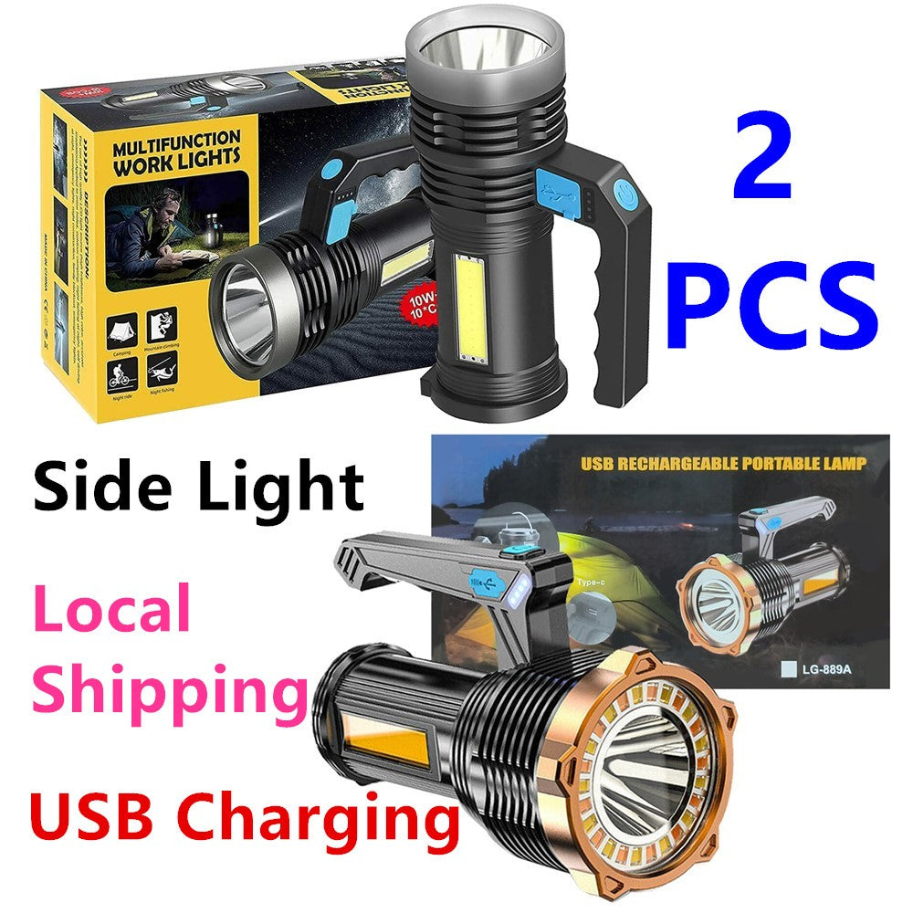 [vendor] LED Flashlight Tactical USB Rechargeable Torch COB Work