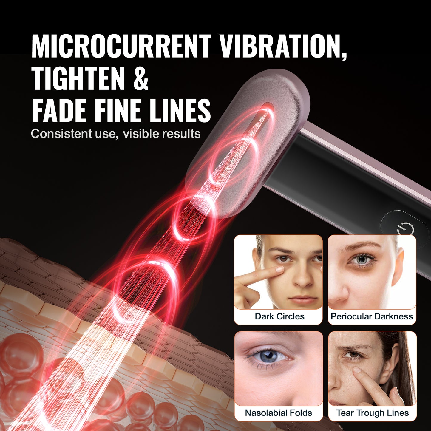 [vendor] VEVOR Red Light Therapy Wand For Face, 7Color LED Facial