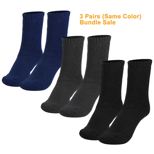 [vendor] 3 Color Options -- 3 Pairs Men Warm Wool Socks Soft Cozy