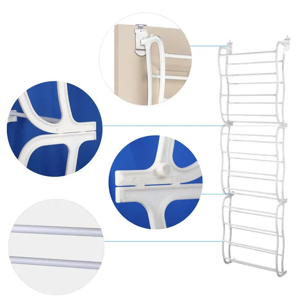 [vendor] 36 Pairs Over-The-Door Shoe Rack 12 Layers Wall Hanging