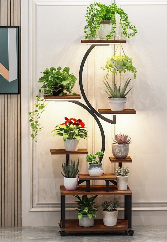 [vendor] Plant Stand With Grow Lights, 8 Tiered Indoor Plant