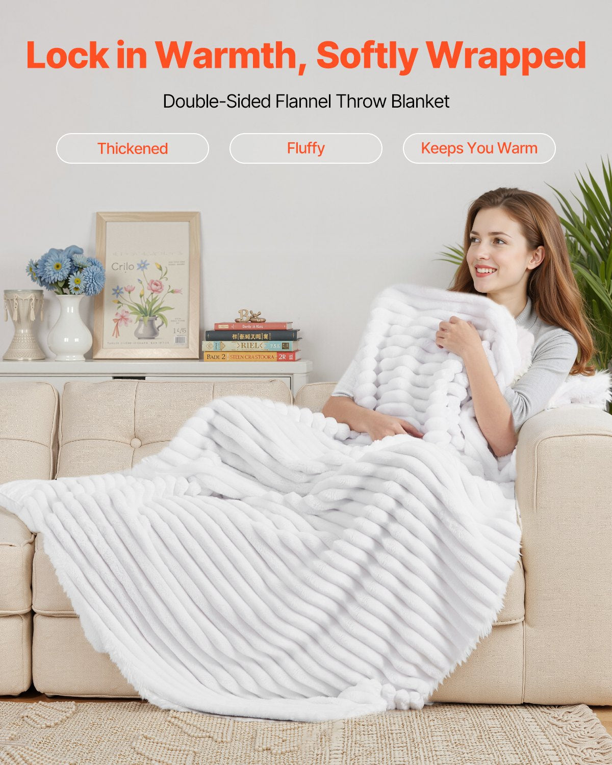 [vendor] Fleece Throw Blanket Super Soft Lightweight Plush Warm