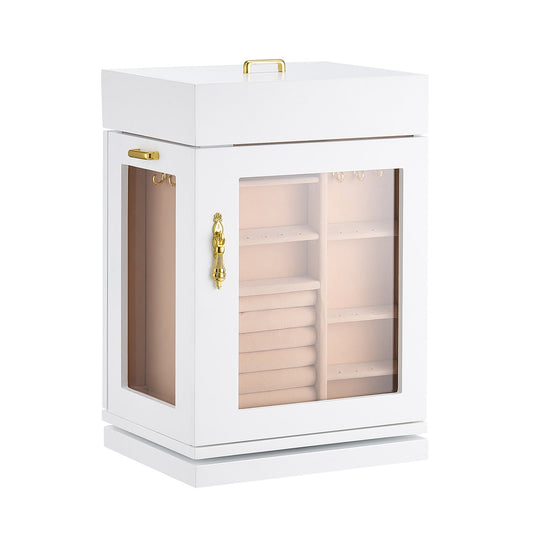[vendor] Jewelry Box, 360° Rotating Jewelry Organizer With