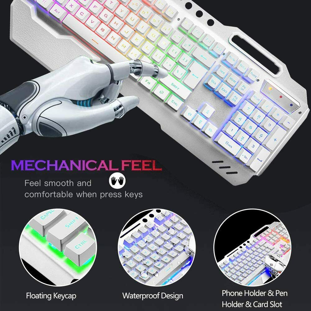 [vendor] 3in1 2.4G Wireless Rainbow Gaming Keyboard Mouse Set LED