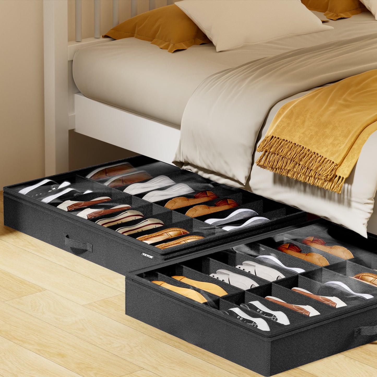 [vendor] Vevor Sturdy Under Bed Shoe Storage Organizer, Set Of 2,