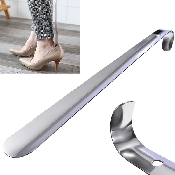 [vendor] 22in Extra Long Handle Shoe Horn Stainless Steel Metal