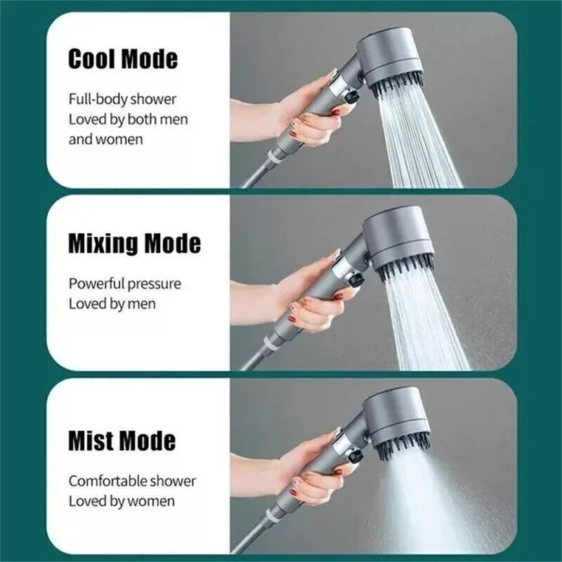 [vendor] 3 Modes Shower Head With Filter High Pressure Water