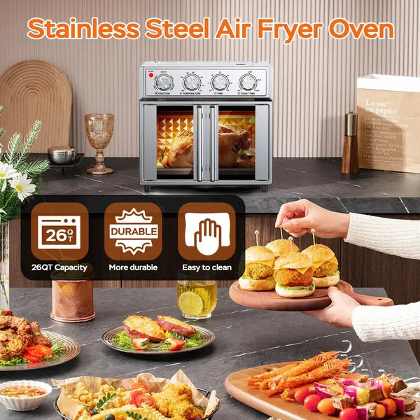 [vendor] PlumChef 29.5 QT French Door Air Fryer Convection