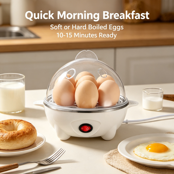 [vendor] Electric Egg Cooker, 7 Egg Capacity Multi Function Egg