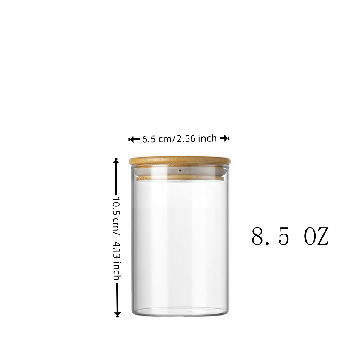 [vendor] 12 Pcs Round Spice Jars With Bamboo Lids And Stickers,