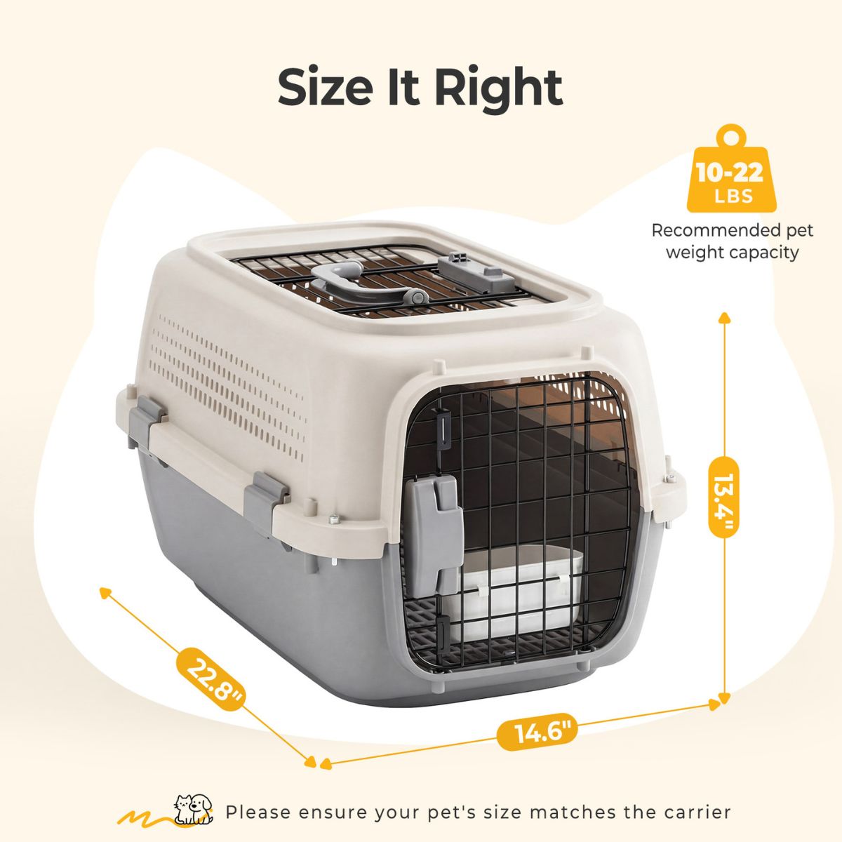 [vendor] Hard-Sided Dog And Cat Carrier, TSA Airline Approved, For Small To